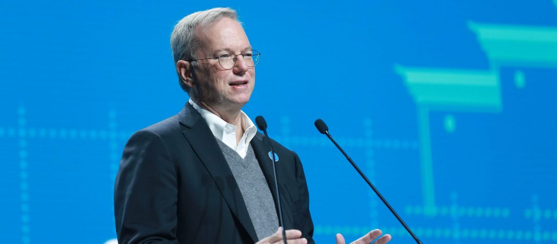 Eric Schmidt, Executive Chairman of Alphabet and former CEO of Google, delivers a speech during the opening ceremony of the Future of Go Summit in Wuzhen town, Jiaxing city, east China's Zhejiang province, 23 May 2017.

China's historic water town Wuzhen is hosting the showdown of the year as Google's DeepMind unit AlphaGo challenges the world's No.1 Go player, 19-year-old Chinese player Ke Jie, in a three-game match during the Future of Go Summit from May 23 to 27. The match is a sequel to AlphaGo's stunning win beating Go legend Lee Se-dol last year. Its showdown with Ke, is being hotly anticipated by Go experts and fans.